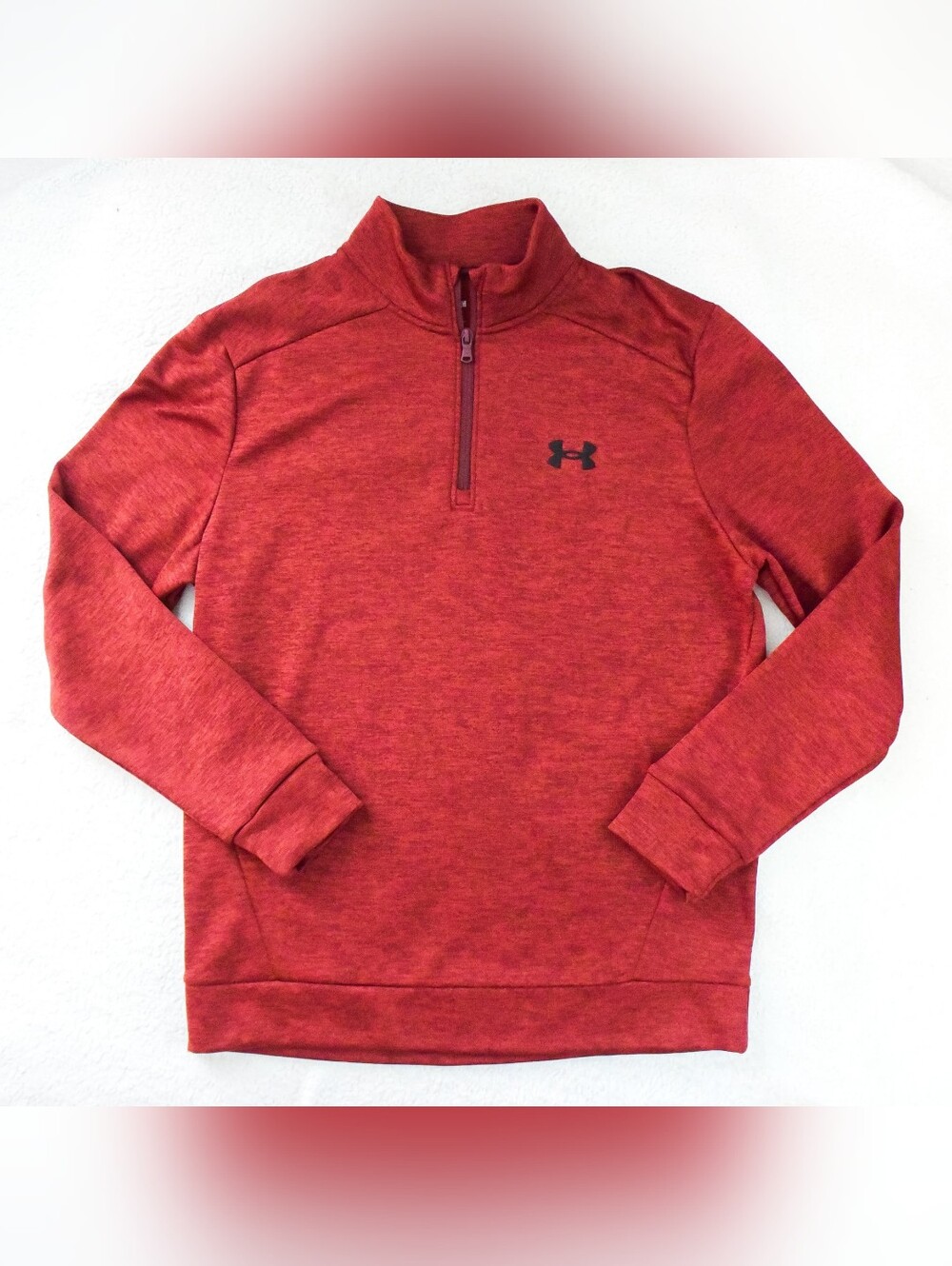 *Under Armour*  Fleece Twist Half-Zip Sweater - Heathered Red - MEDIUM - NEW!